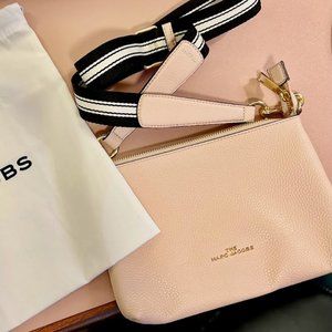 The Marc Jacobs Black and White Strap and Pink Purse